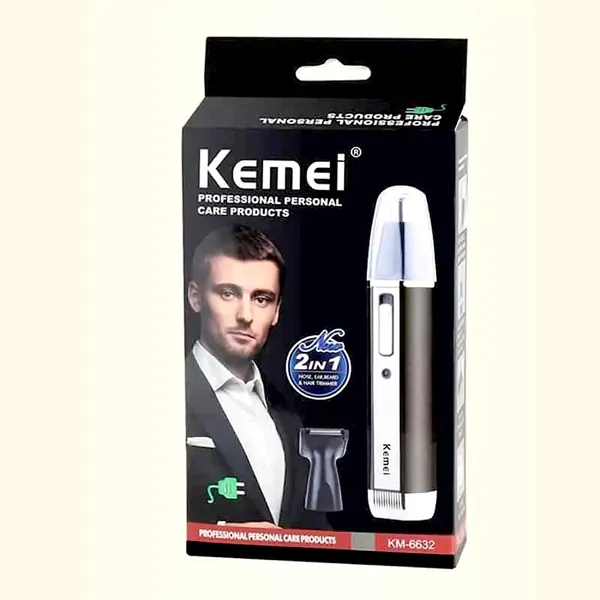 Kemei KM-6632 2 In 1 Rechargeable Nose Hair Trimmer for Men – View 4