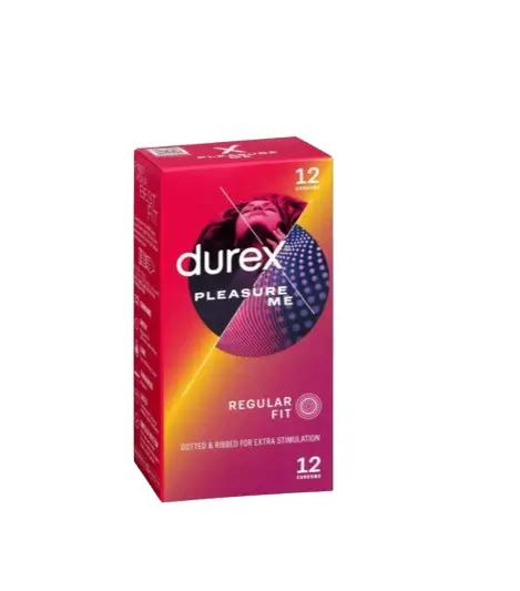 Durex Pleasure Me Regular Fit Dotted & Ribbed Condom - 12 pcs – View 2