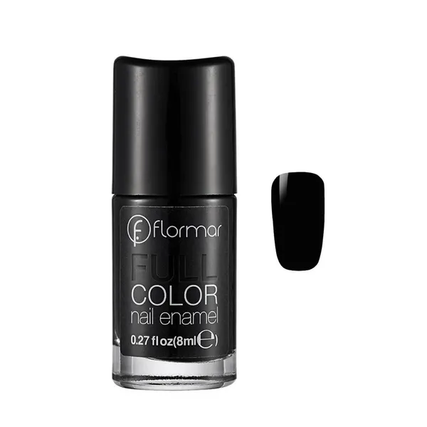 Flormar Full Color Nail Enamel FC32 Victory of Black Nail Polish – View 1