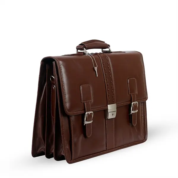 New Official Bag with 100% Genuine Leather Office Bag – Color: Brown – View 2