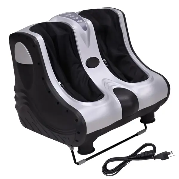 Heat-Enabled Electric Foot & Kneading Leg Massager – Color: White – View 4