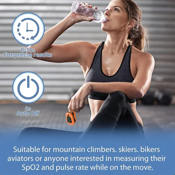 Portable Digital Pulse Oximeter Fingertip Blood Oxygen Meter for Quick SpO2 Measurement and Heart Rate Monitoring – View 6