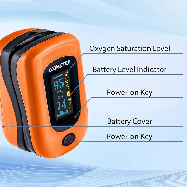 Portable Digital Pulse Oximeter Fingertip Blood Oxygen Meter for Quick SpO2 Measurement and Heart Rate Monitoring – View 2