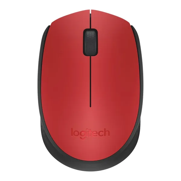 Logitech M170 Wireless Optical Mouse – Color: Red – View 1