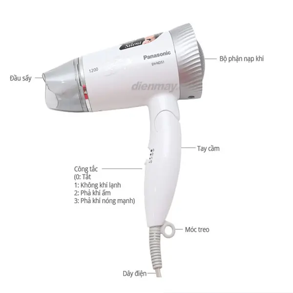 Panasonic EH-ND51 Hair Dryer For Women – Color: Black – View 2