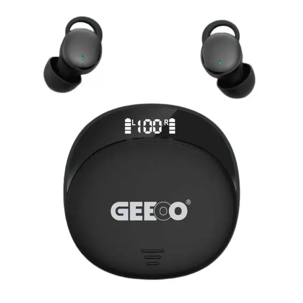 Geeoo T5 TWS Touch Control Mini Earbuds – Color: Black – View 1