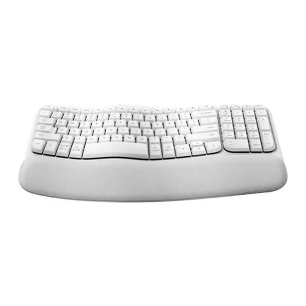 Logitech Wave Keys Wireless Ergonomic Keyboard – Color: White – View 2