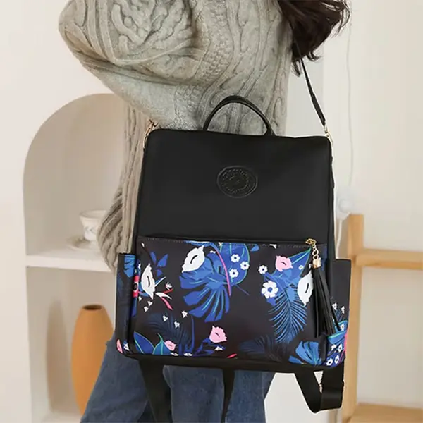 New Large Capacity Simple Style Anti-theft Women Backpack – View 5