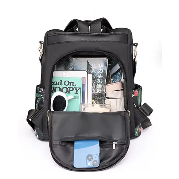 New Large Capacity Simple Style Anti-theft Women Backpack – View 2