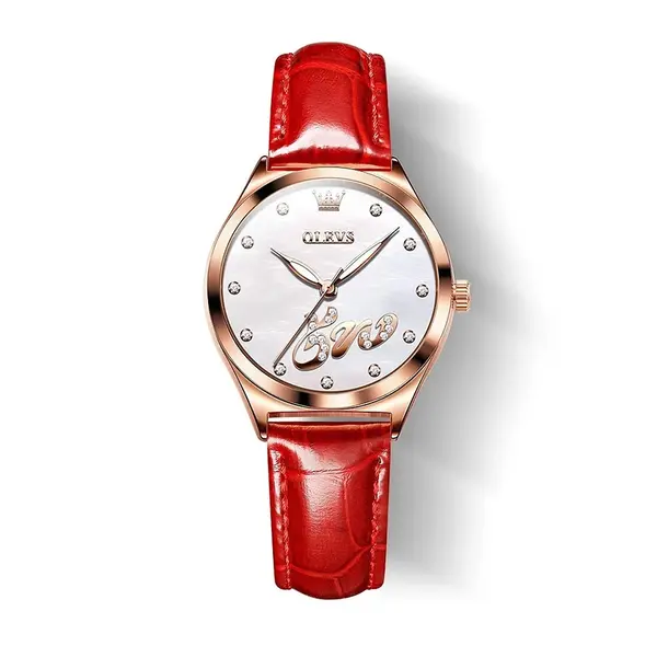OLEVS 5581 Mother Of Pearl And Love Collide Watch – View 1