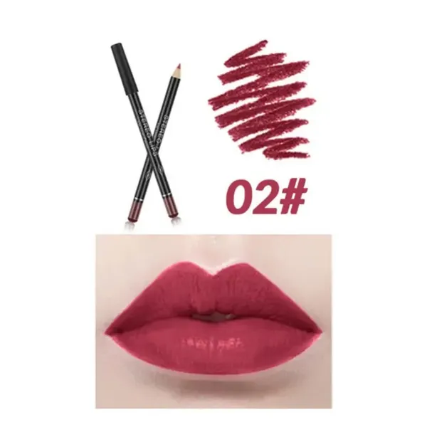 Vibely 02 Soft And Delicate Lip Liner Wooden pencil – View 1