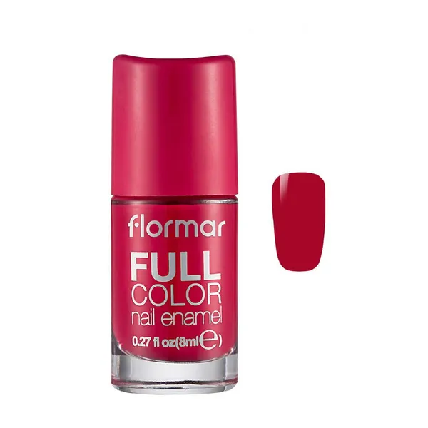 Flormar Full Color Nail Enamel FC13 Raspberry Long Lasting Nail Polish – View 1