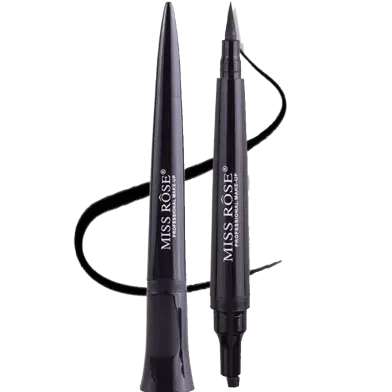 Miss Rose Waterproof 2 in 1 Stamp Eyeliner –  Black – View 2