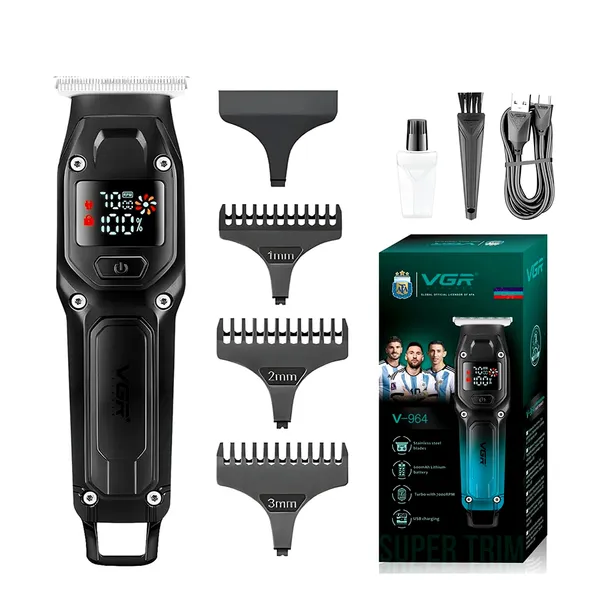 VGR V-964 Hair Clipper and Beard Trimmer for Men – Color: Black – View 4