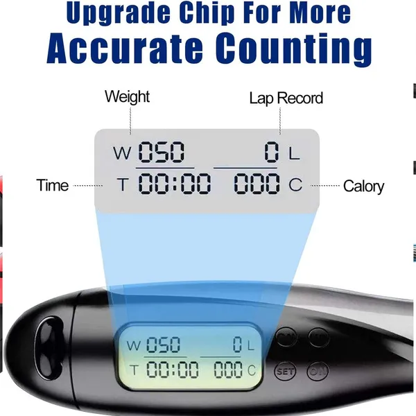 Saim Count Digital Weight Calories Time Setting Skipping Rope – View 4