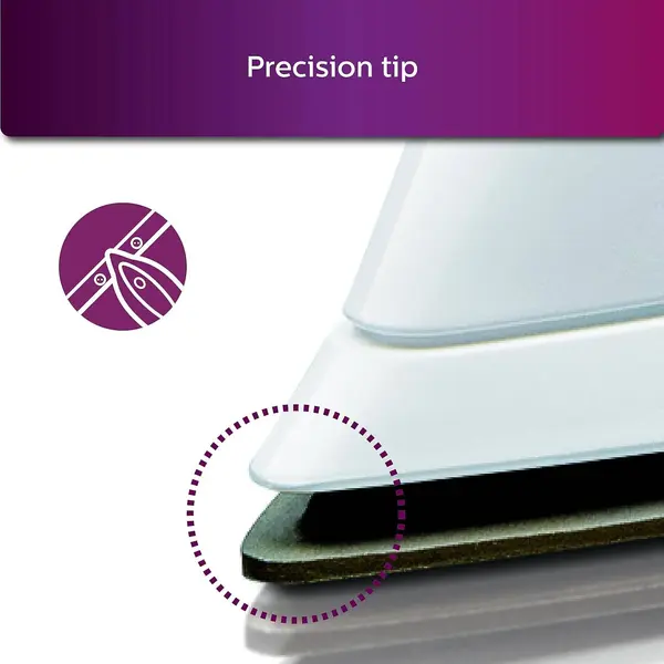 Philips HI113 Lightweight Button Groove Dry Iron – Color: White – View 3