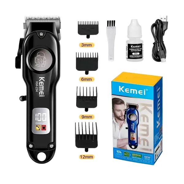 Kemei KM-234 Professional Beard & Hair Clipper Trimmer – Color: Black – View 4