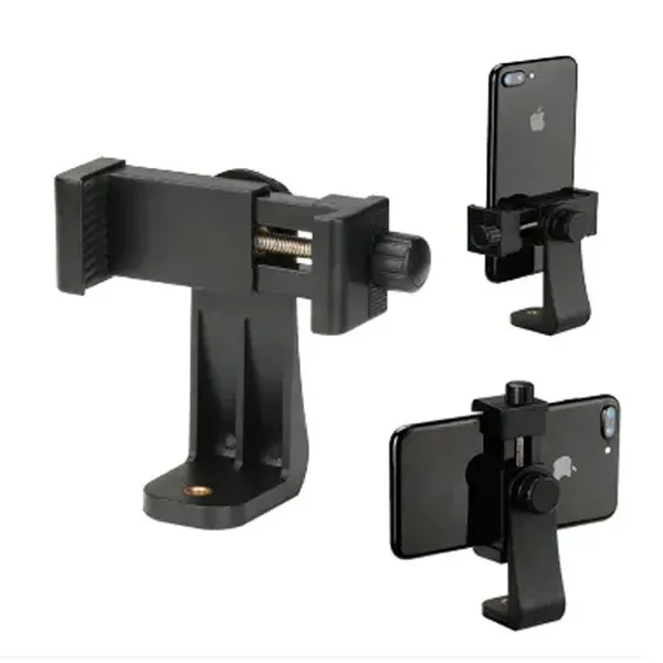 Tripod Mount Phone Clip Vertical Bracket 360 Degree Rotating – View 1