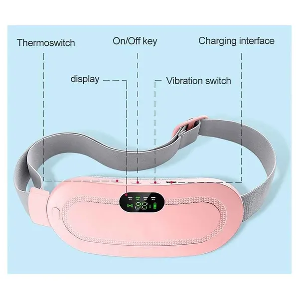 Heating Pad Massage Period Pain Relieve Therapy Menstrual Cramp Electric Belt – View 4