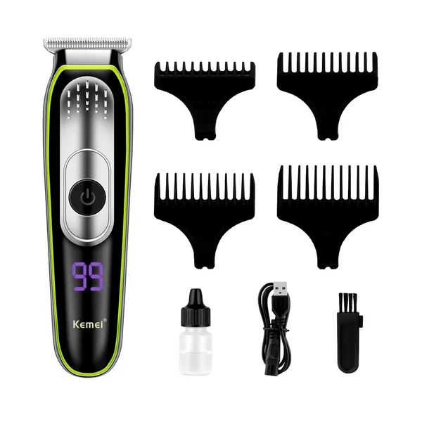 Kemei KM-1257 Professional USB Rechargeable Hair Clipper Trimmer – View 1