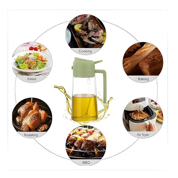 Sprayable And Pourable Oil Bottle Glass Kitchen Oil Dispenser – View 2