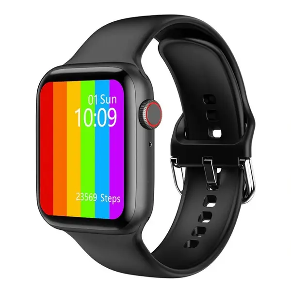 Microwear W26 Plus IP68 Waterproof Smartwatch – Color: Black – View 1