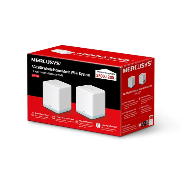 Mercusys Halo H30 AC1200 Dual-Band Mesh Router (2 Pack) – View 3