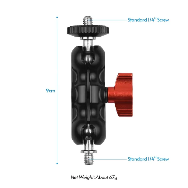 Magic Arm Dual 1/4" Head Mount Super Clamp for Hotshoe Monitor Rig – View 3