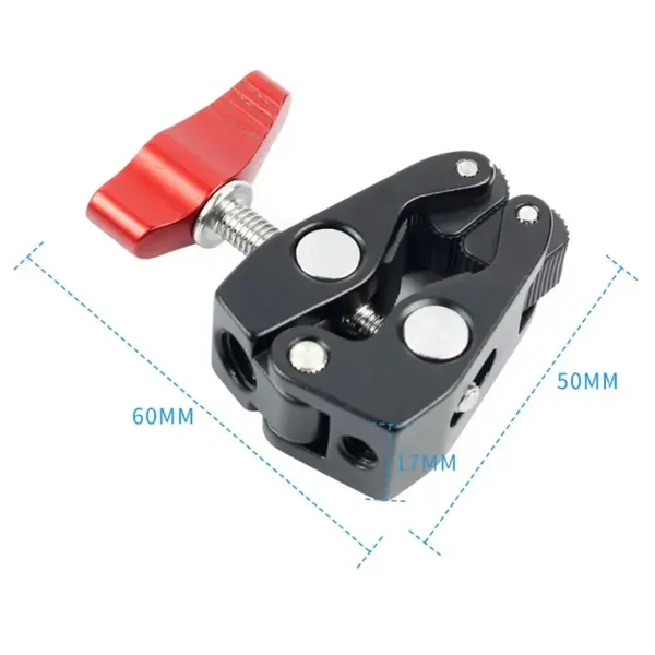 Magic Arm Dual 1/4" Head Mount Super Clamp for Hotshoe Monitor Rig – View 4