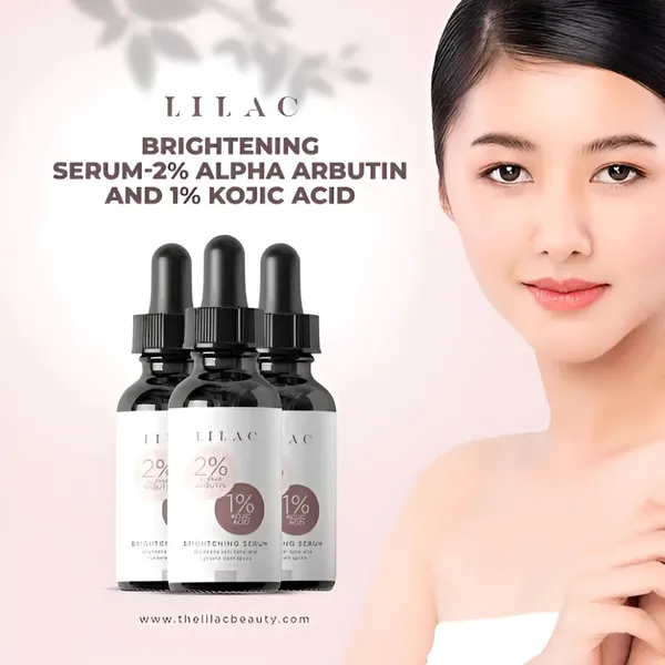 Lilac Brightening Serum with 2% Alpha Arbutin and 1% Kojic Acid (30 ml) – View 2