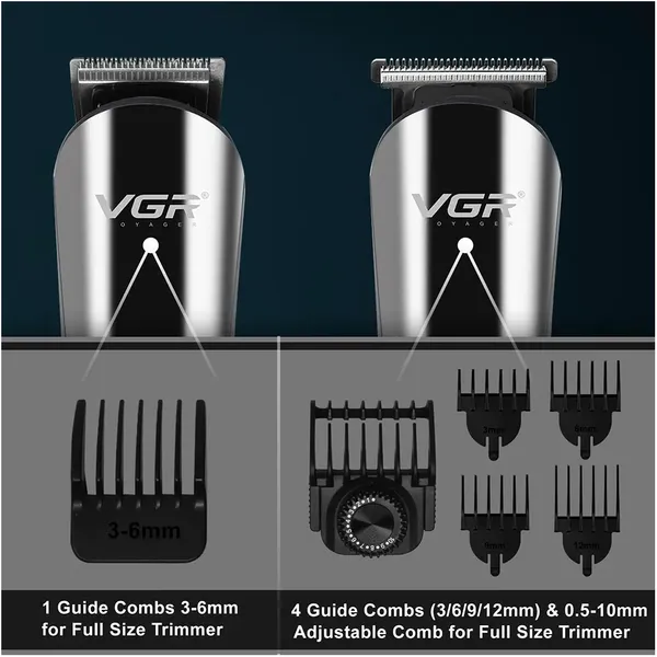 VGR V-107 Professional 11 in1 Grooming Kit Fully Waterproof Trimmer – View 4