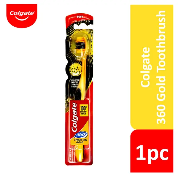 Colgate 360 Charcoal Gold Deep Clean Gum Care Toothbrush 1 pcs – View 2