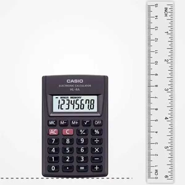 Casio HL-4A Portable 8 Digit Basic Calculator – View 3