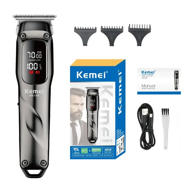 Kemei KM-1360 Professional Hair Clipper Trimmer – Cordless Hair Cutting Machine – View 3