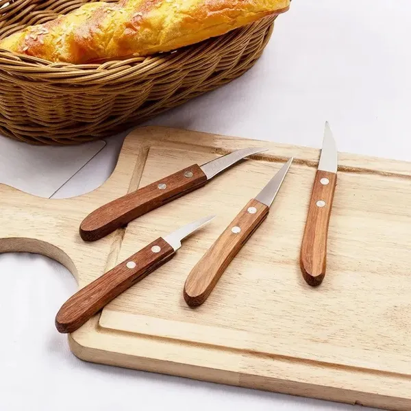 4PCS Set Carving Multipurpose Cutter Wooden Handle Kitchen Knife – View 5
