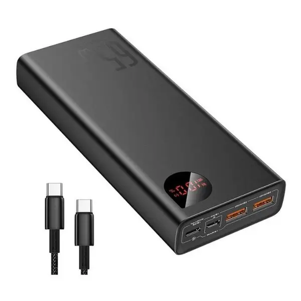 Baseus PPIMDA-D01 Digital display 20000mAh 65w Quick Charge Power Bank – Color: Black – View 2