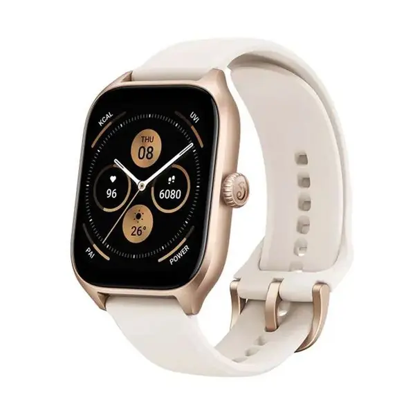 Amazfit GTS 4 AMOLED Smartwatch – Color: White – View 1