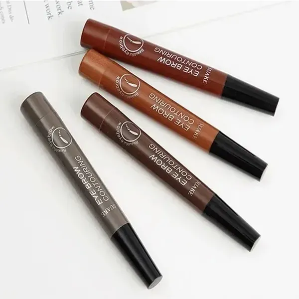 4 Point Maquillajes Para Mujer Waterproof Liquid Eyebrow Pencil Gray Brown – View 3