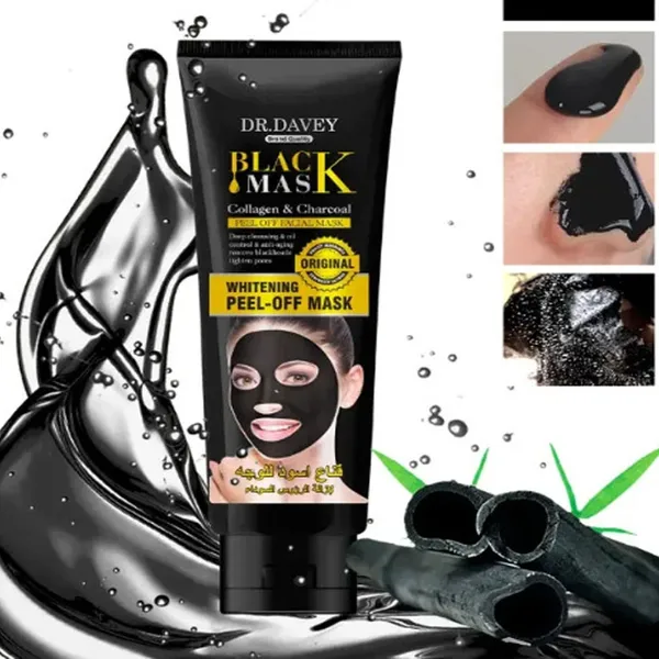 Dr. Davey Black Peel Off Collagen & Charcoal Face Mask – View 1