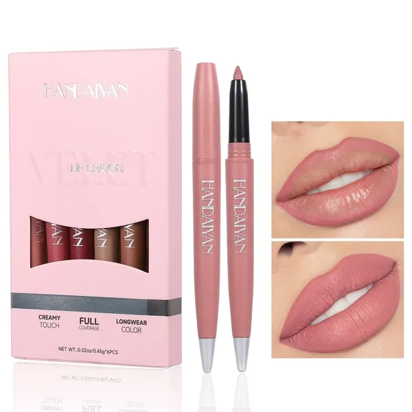 Handaiyan Lightweight and comfortable on the lips Velvet Lip Liner Crayon Set –6 Pcs – View 1