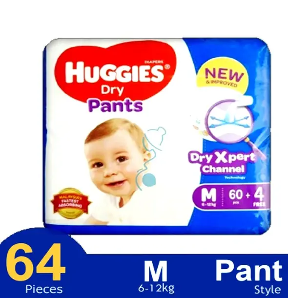 Huggies Wonder Soft and Comfortable Pant System Baby Diaper – Quantity: 64 pcs – View 2