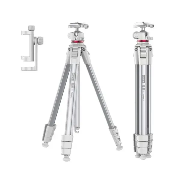 Ulanzi MT-55 Ombra Travel 360 Degree Rotatable Ball Head 8kg Load Capacity Tripod – Color: White – View 1