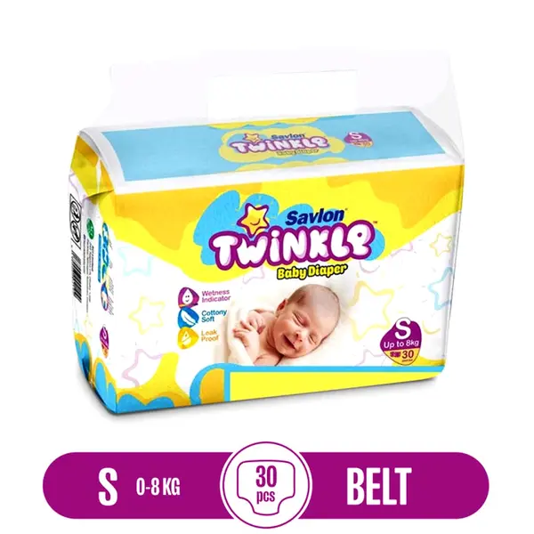 Savlon Twinkle Belt System Baby Diaper Small Size – Quantity: 30 pcs – View 1