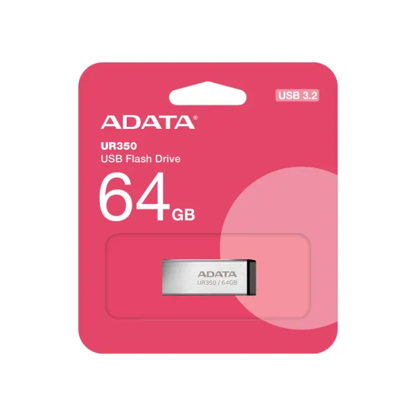 Adata UR350 64GB USB 3.2 Black Pen Drive – Storage Capacity: 128 GB – View 3