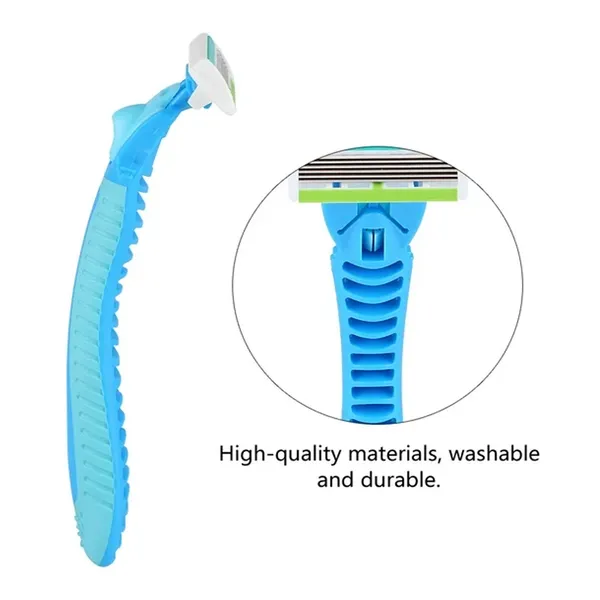 1 Handle + 4 Blades Men And Women Body Hair Safety Bikini Aloe Strip Shaving Razor – View 3