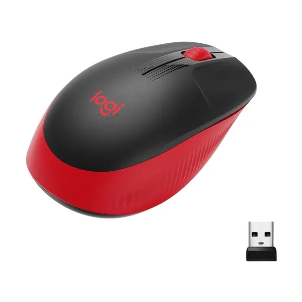 Logitech M190 Wireless Optical Mouse – Color: Red – View 4