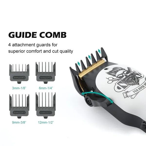 VGR V-699 Salon Series Professional Hair Trimmer – Color: White – View 4