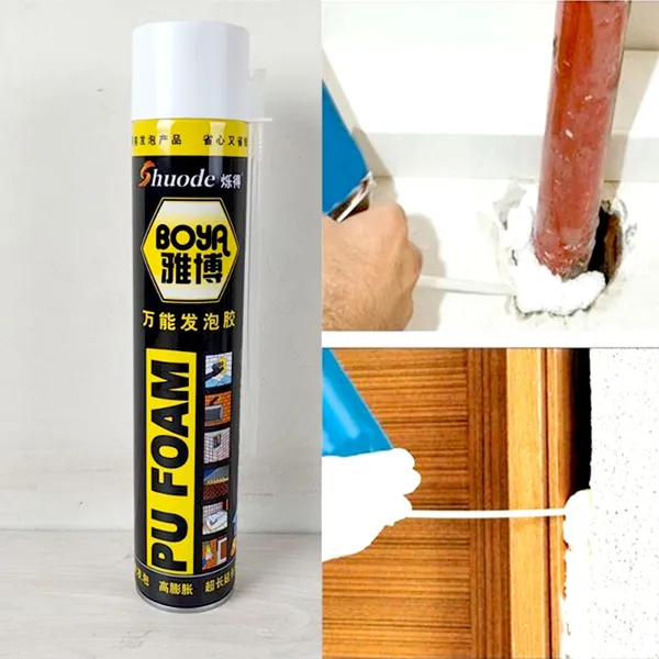 Shuode Boya 750ml PU Waterproof Foam Spray Expanding Filling Wall Gaps – View 5