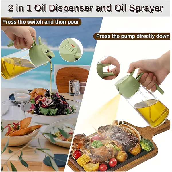 Sprayable And Pourable Oil Bottle Glass Kitchen Oil Dispenser – View 4