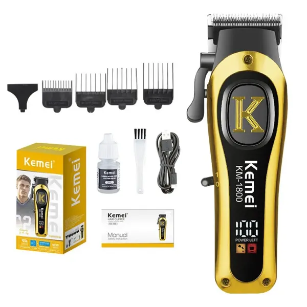 Kemei KM-1800 Rechargeable Beard & Hair Clipper Trimmer – View 2